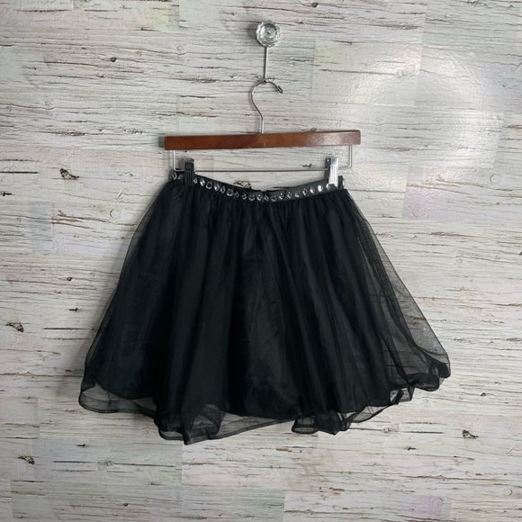 My Michelle black gray sparkle two piece set crop top tulle skirt size 3 - Picture 13 of 16